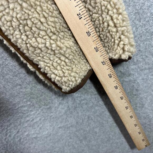 J Crew Nordic Sherpa Fleece Shawl-Collar Jacket Mens Sz XXL Full Zip Snap Front - Picture 13 of 13